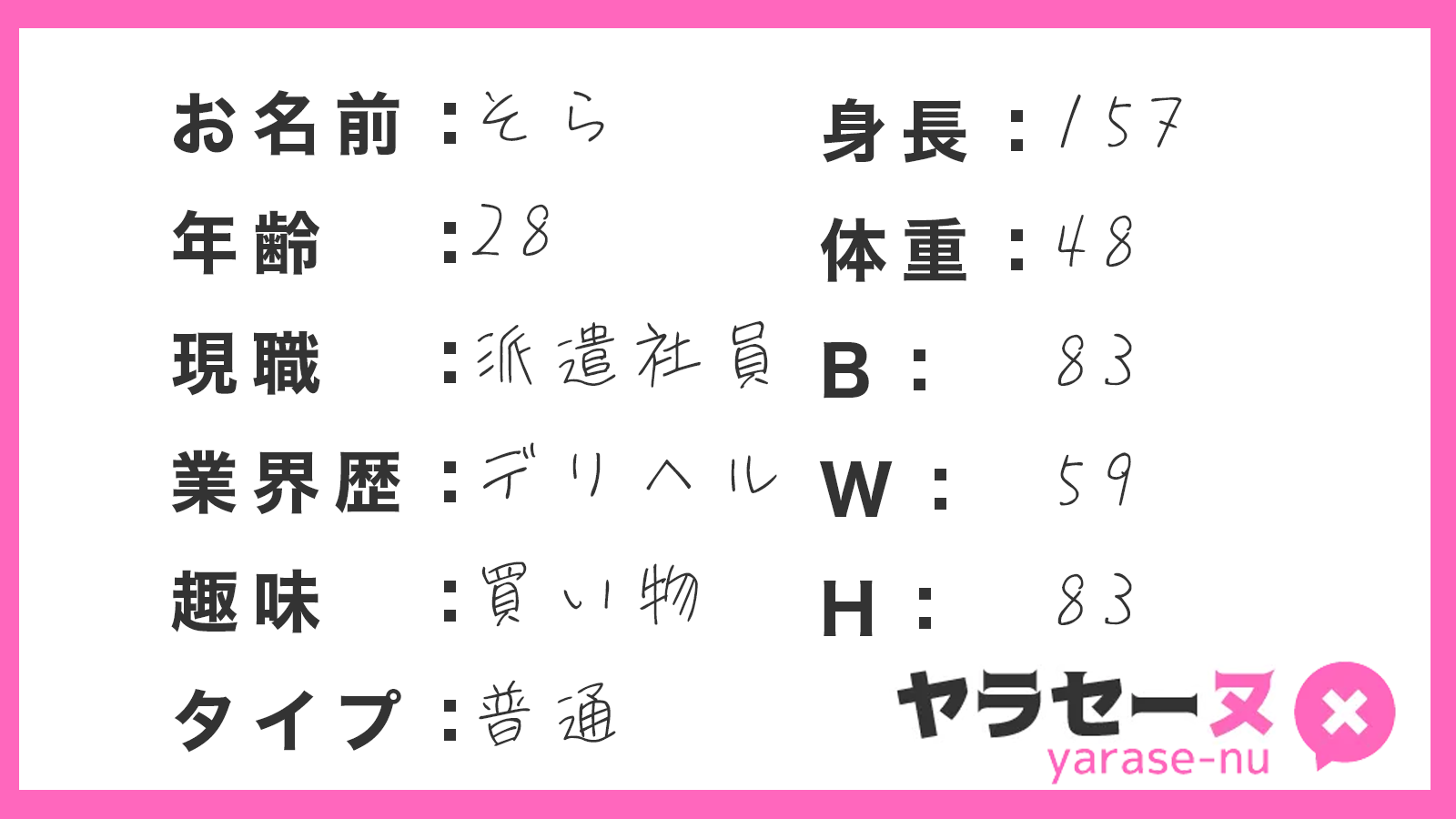 風俗で働いて後悔しているそらさん