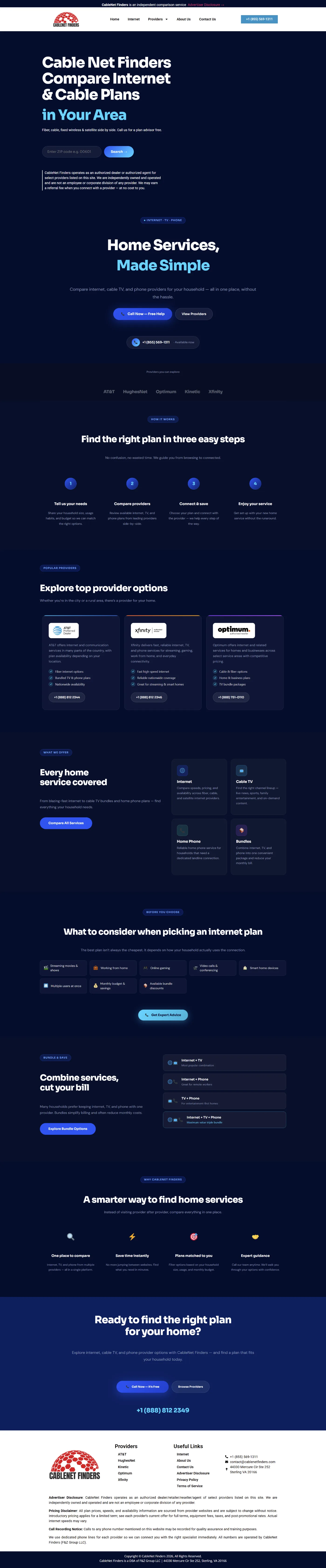 Cablenet Finders — full page screenshot