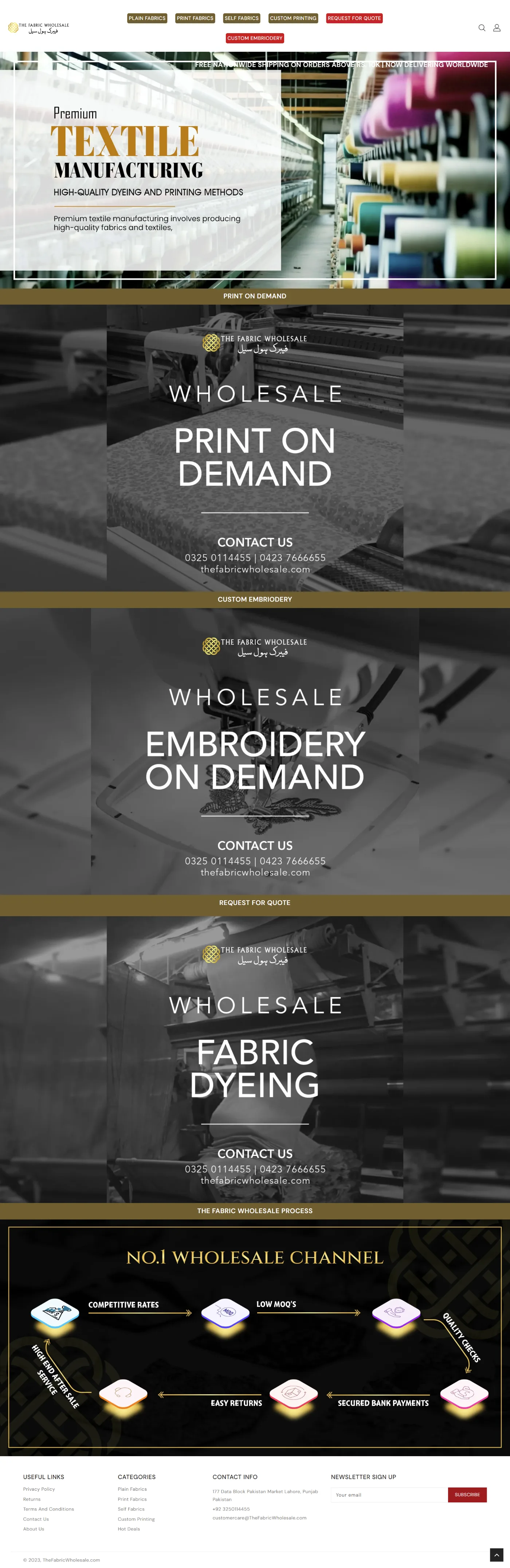 The Fabric Wholesale — full page screenshot