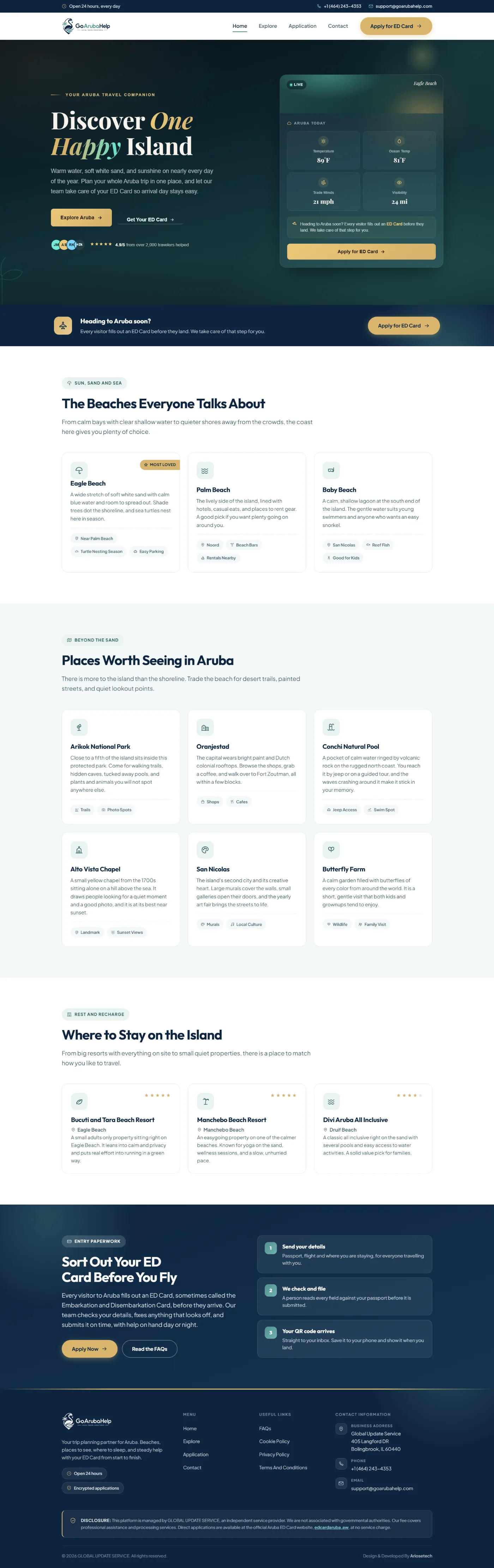 Aruba Help — full page screenshot