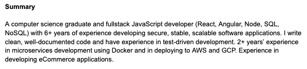 Summary 2 screenshot