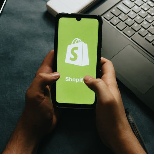 Shopify on a phone