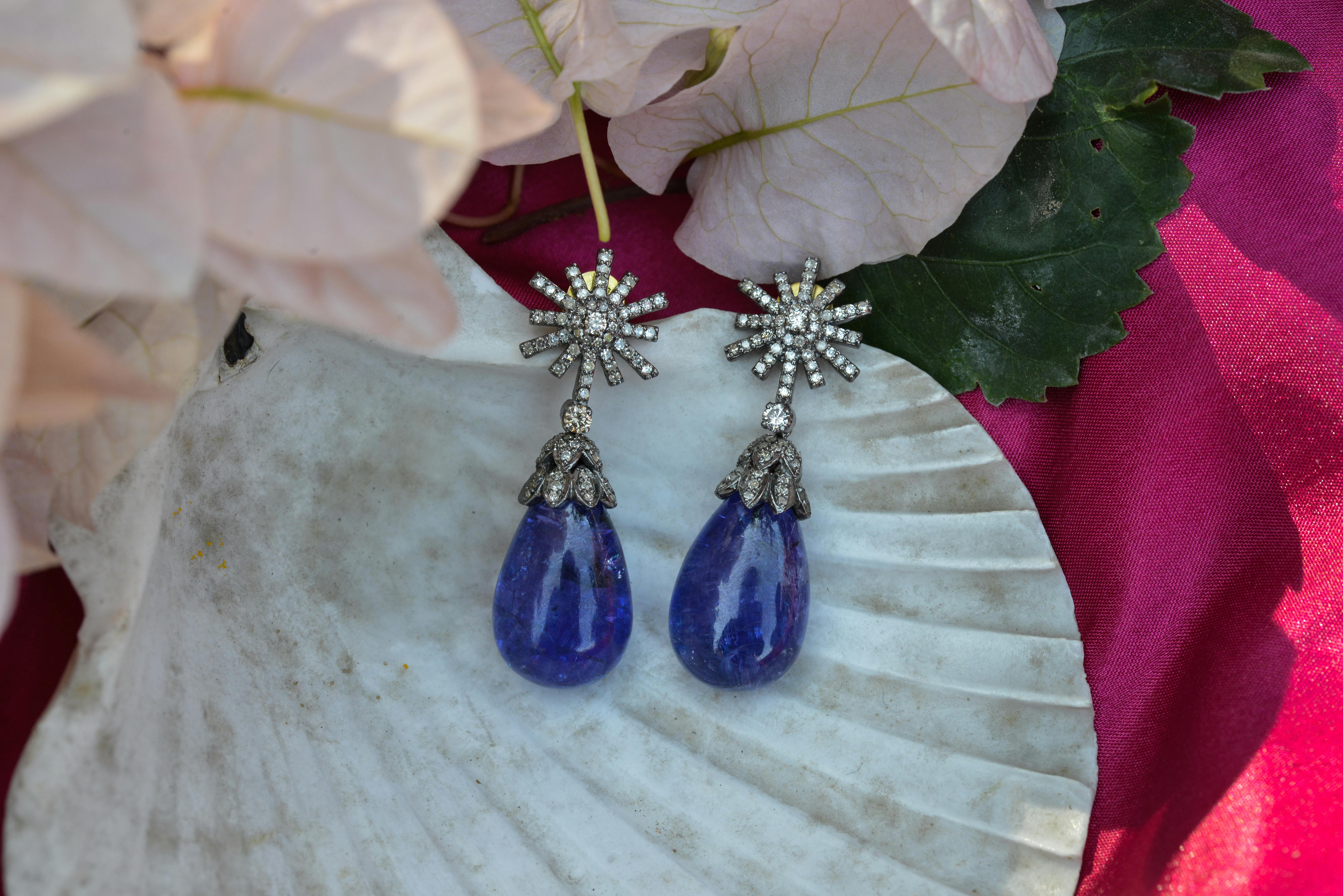 Sapphire Drop Earrings