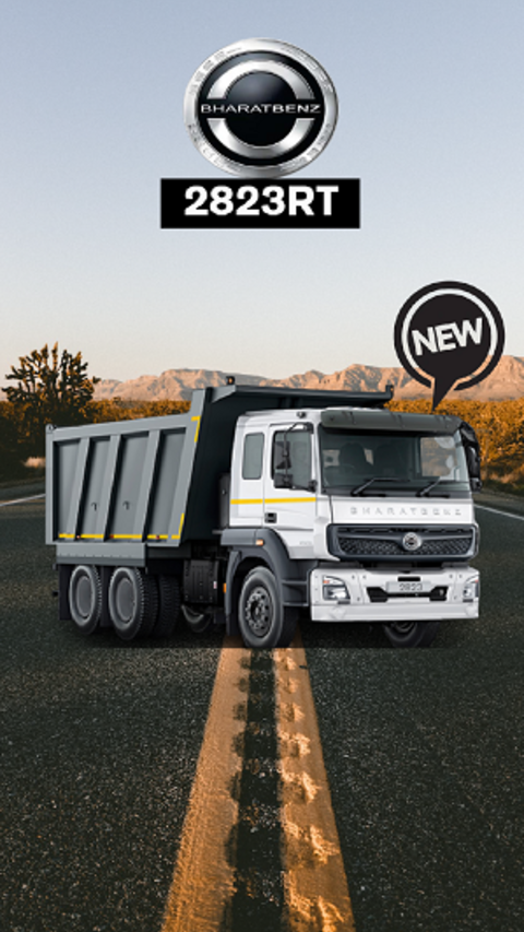 New Launch BharatBenz 2823RT Tipper At Bauma ConExpo India 2023