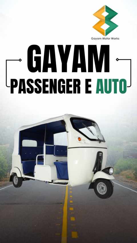 The Gayam Passenger E Auto Rickshaw for Everyday Commuting