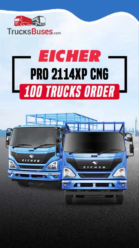 Eicher Gets Order For 100 CNG Trucks From Nuniwal Roadways