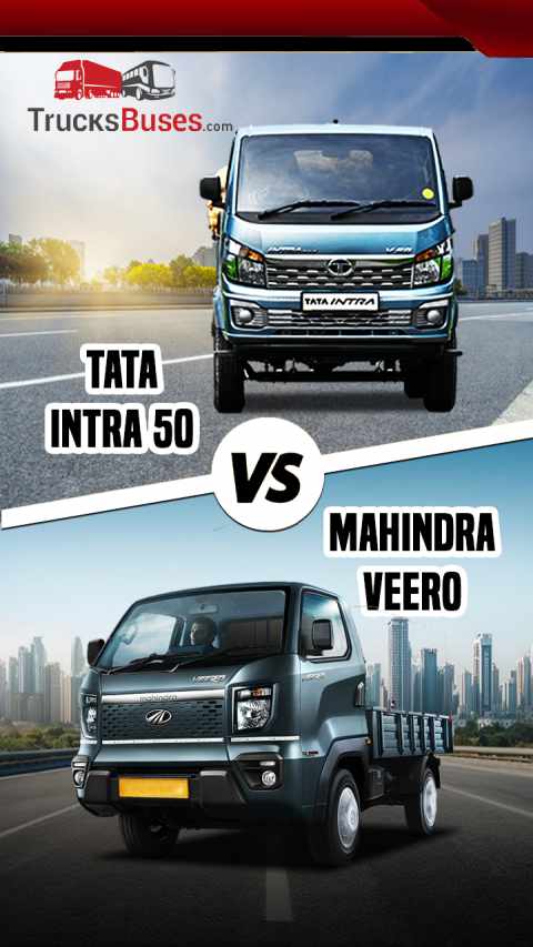 Mahindra Veero and Tata Intra V50 Pickup - Comparison