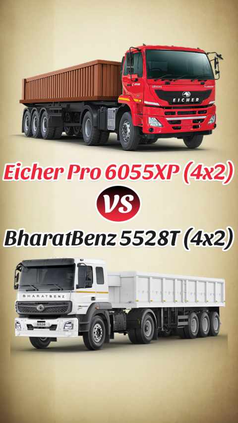 BharatBenz 5528T vs Eicher Pro 6055XP - Detailed Comparison & Specs