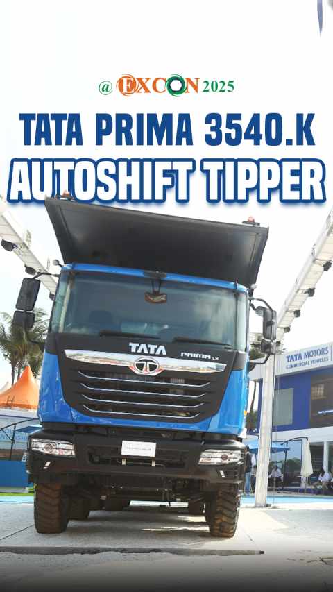 Tata Prima 3540.K AutoShift Tipper Launch at EXCON 2025 – Specs & Features