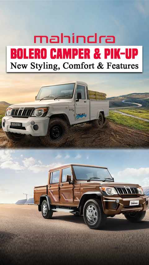 Mahindra Refreshes Bolero Camper & Pik-Up with New Comfort and Styling
