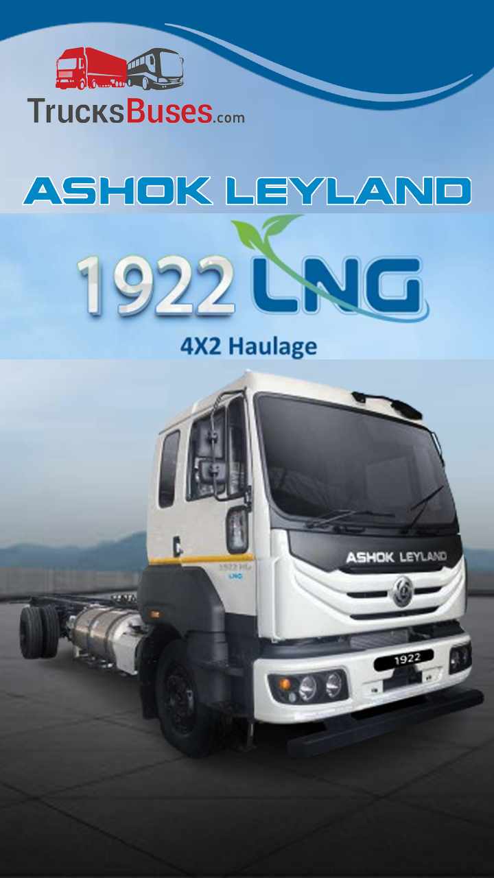 Specifications of Ashok Leyland 1922 LNG Truck - Overview