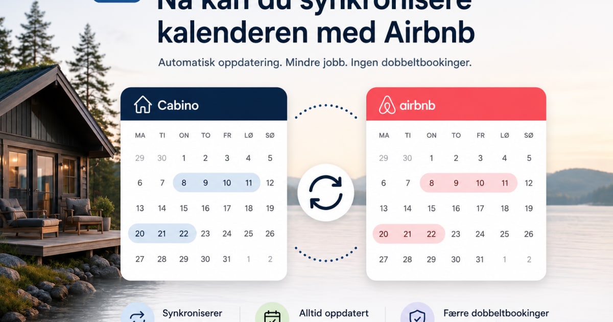 Nå kan du synkronisere kalenderen med Airbnb