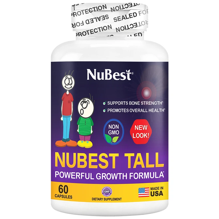 Thực phẩm bảo vệ sức khỏe Nubest Tall bổ sung canxi hỗ trợ phát triển xương, răng chắc khỏe (60 viên)