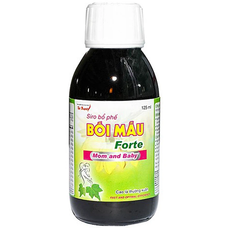 Siro bổ phế Bối Mẫu Forte Mom And Baby Tất Thành hỗ trợ bổ phổi ích phế, giảm ho (125ml)