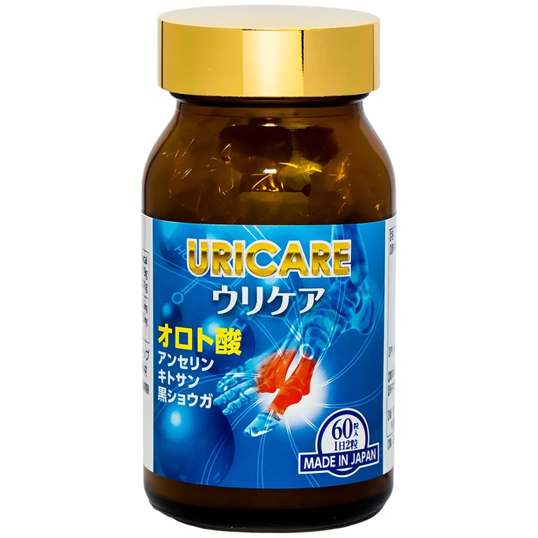 Viên uống Uricare Jpanwell giúp giảm axit uric trong máu (60 viên)