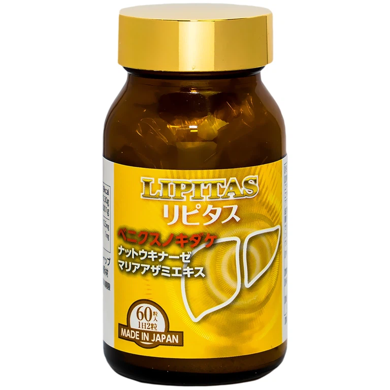 Viên uống Lipitas Jpanwell giúp giảm mỡ, cholesterol và triglyceride trong máu (60 viên)