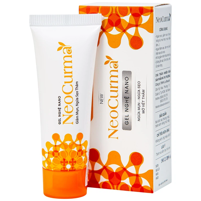 Gel Nghệ Nano NeoCurma ngừa mụn, ngừa sẹo, mờ vết thâm (20g)