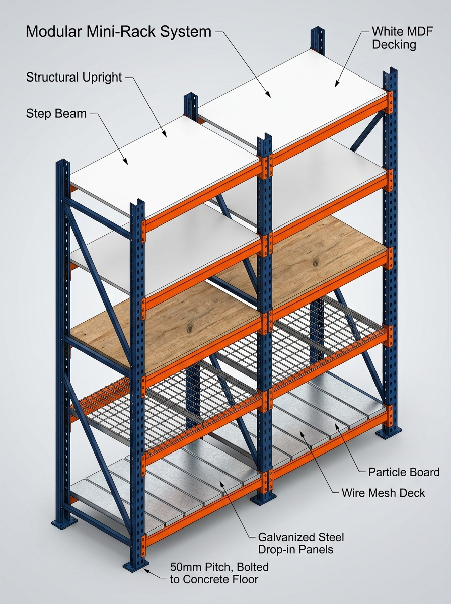 Estantería Mini-Rack Carga Pesada - Detalle 1