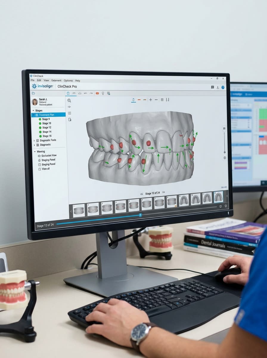 Planificación digital · software ClinCheck con plan 3D