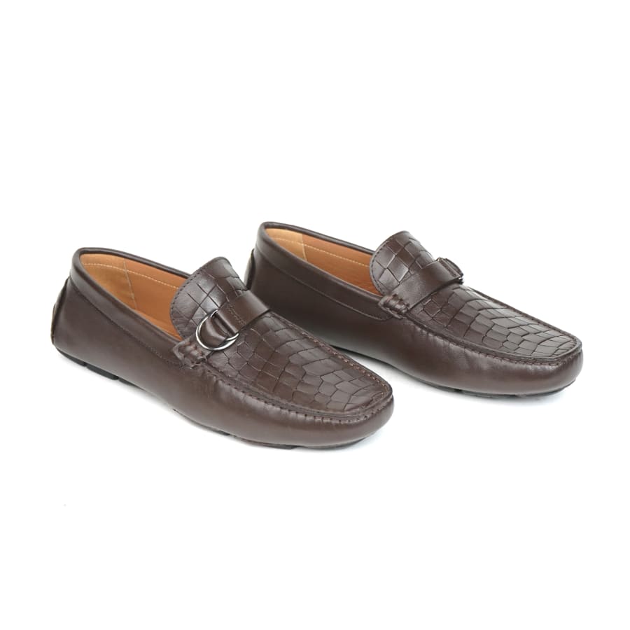 Runway Croc Textured Loafers