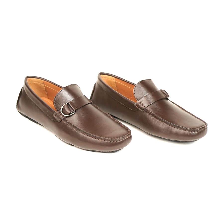 Runway Buckle Trim Loafers
