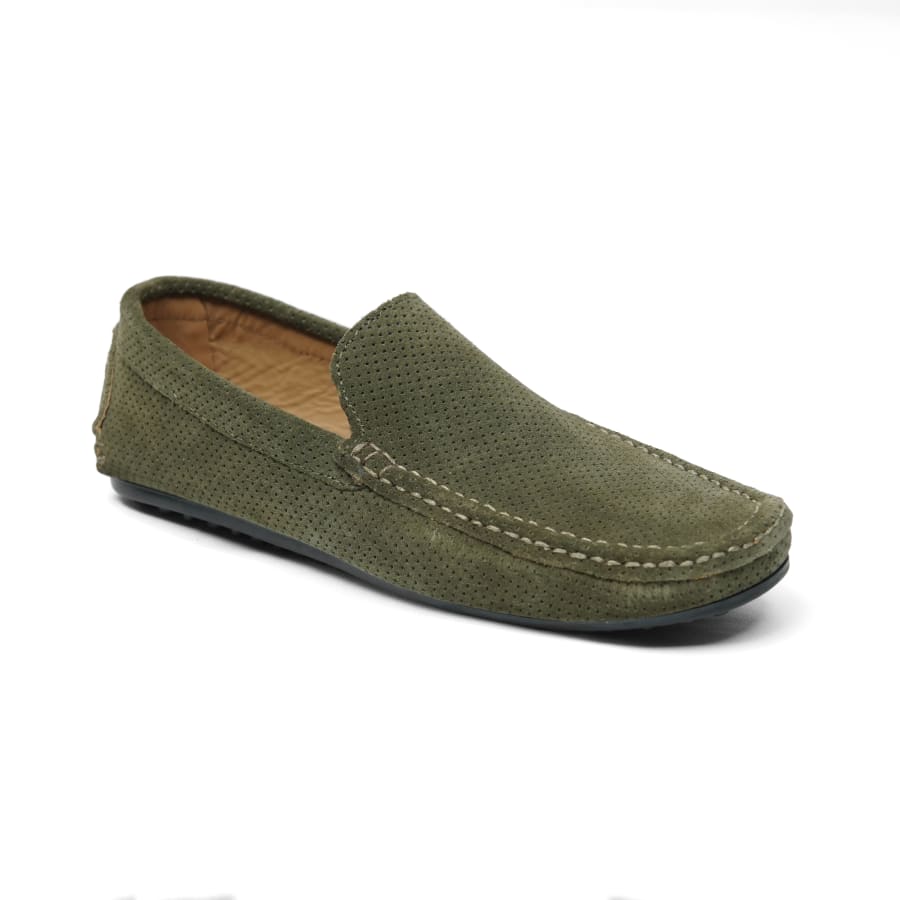 Day To Day Basic Suede Loafers Green
