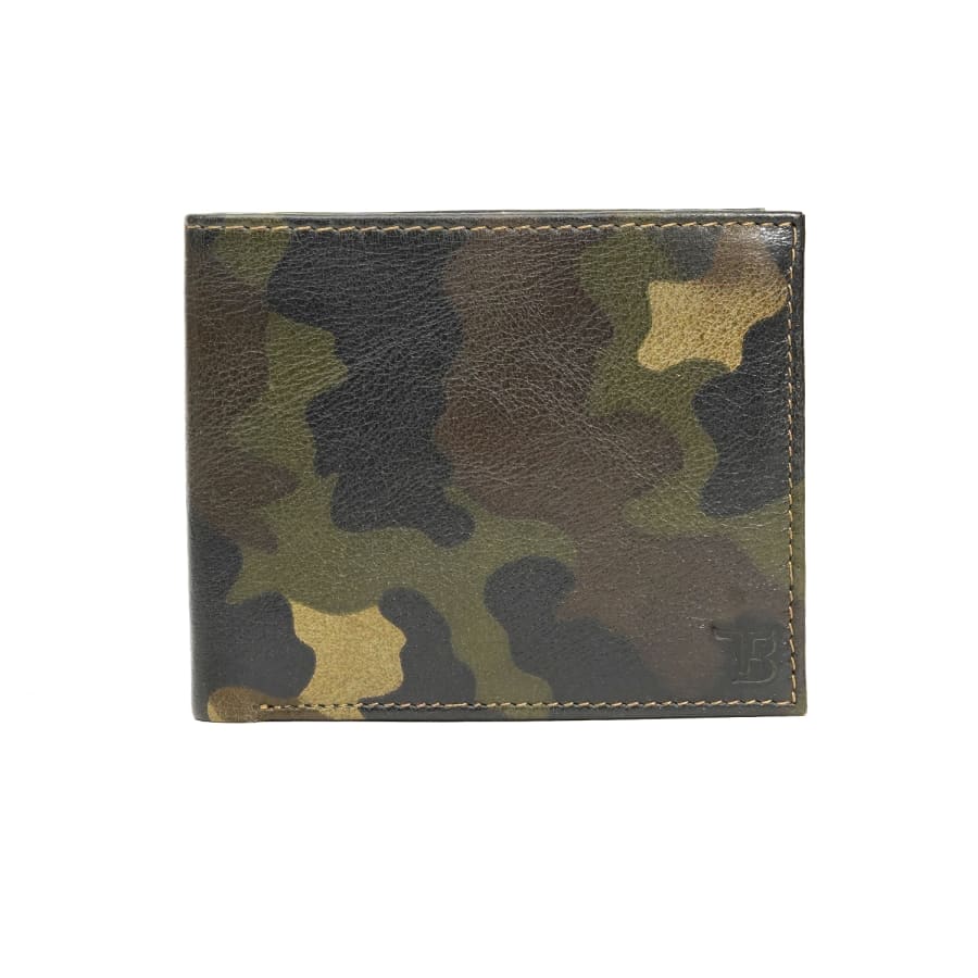 Camouflage Sleek Leather Wallet