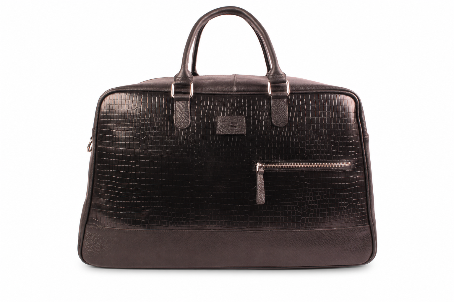 Croc textured Leather Duffle bag