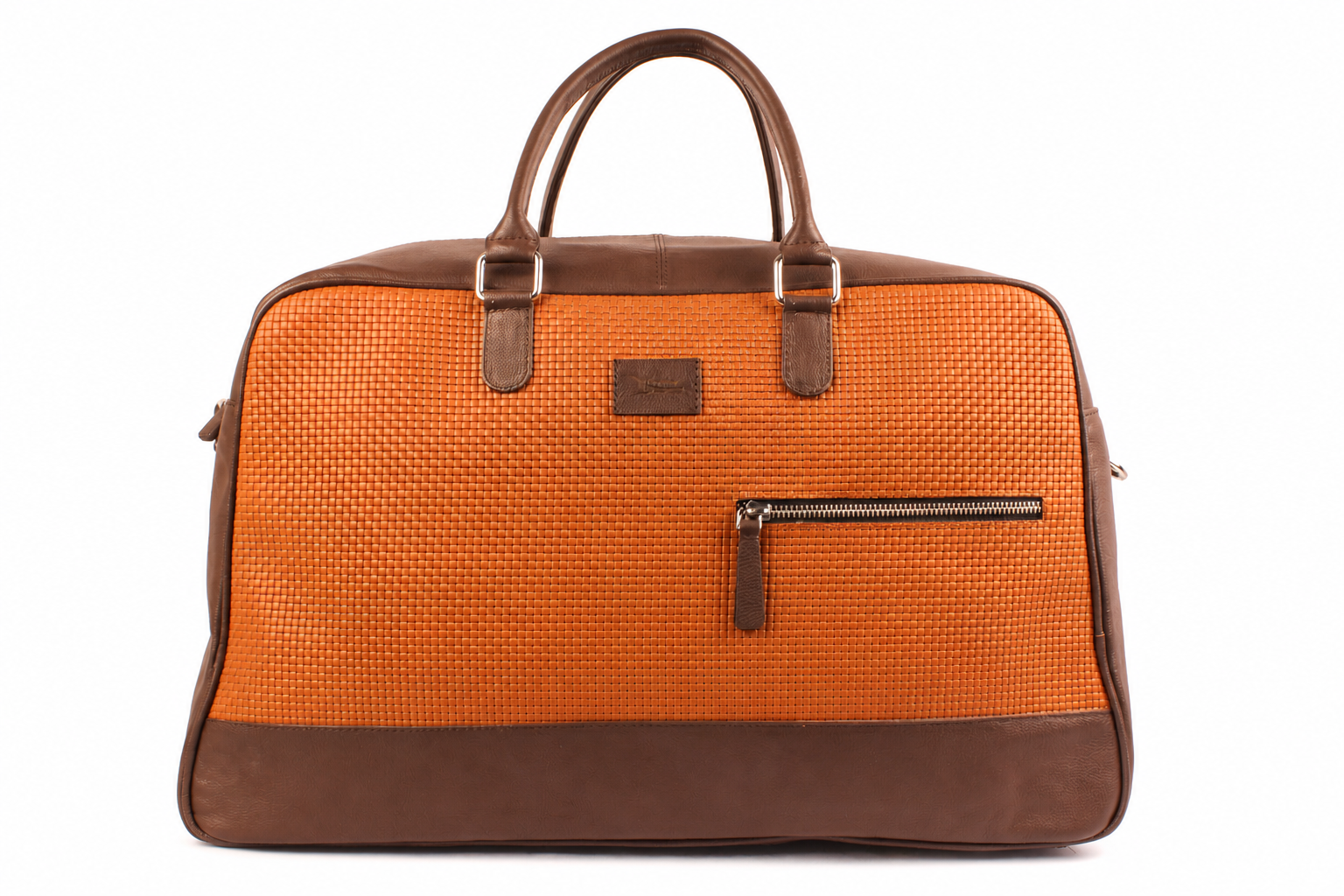 Woven Textured Duffle Bag