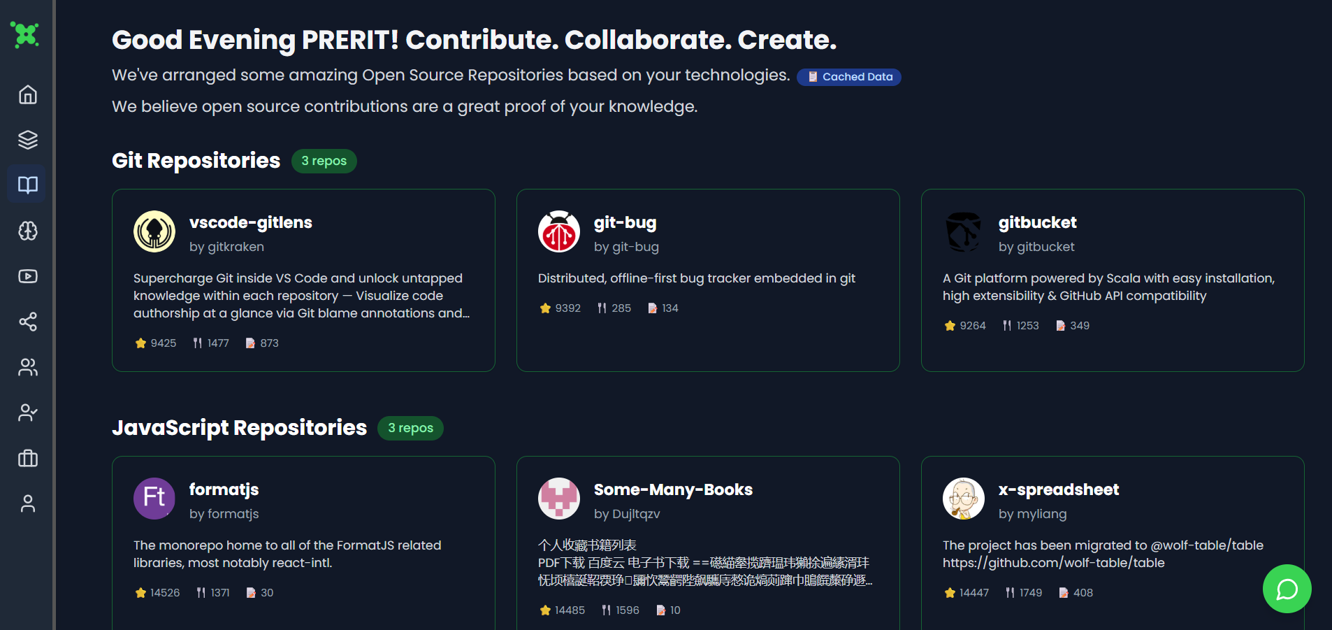 Open Source Recommendation Page
