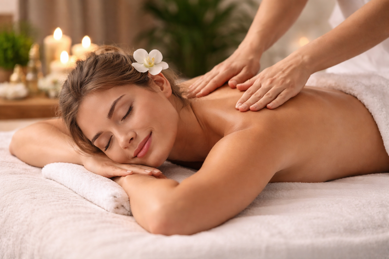 Masaje relajante en camilla