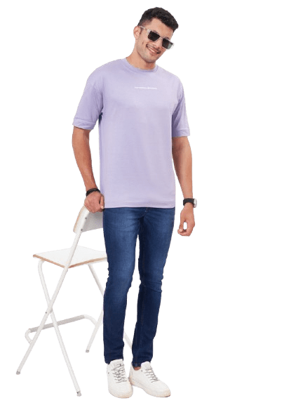 Lavender Printed Full Sleeve Hoodie