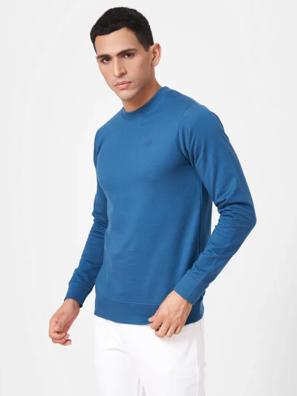 100% Cotton Round Neck Solid Regular Fit Full Sleeve Sweatshirt 3