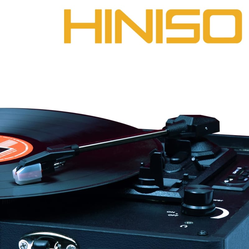 Hiniso Vinyl Record Player with 2-Way Bluetooth 3