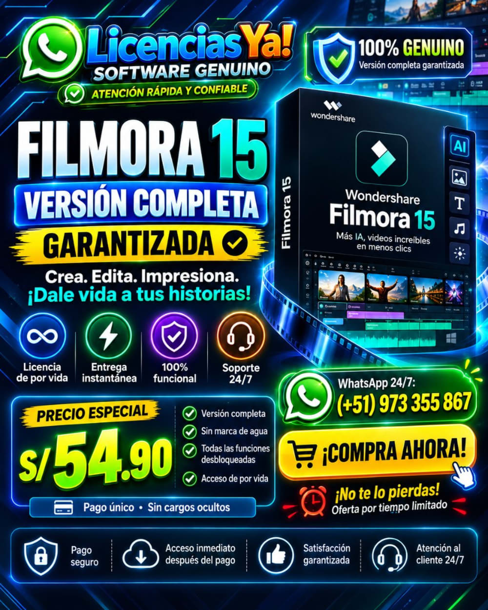 Wondershare Filmora v15.1.2 para Windows