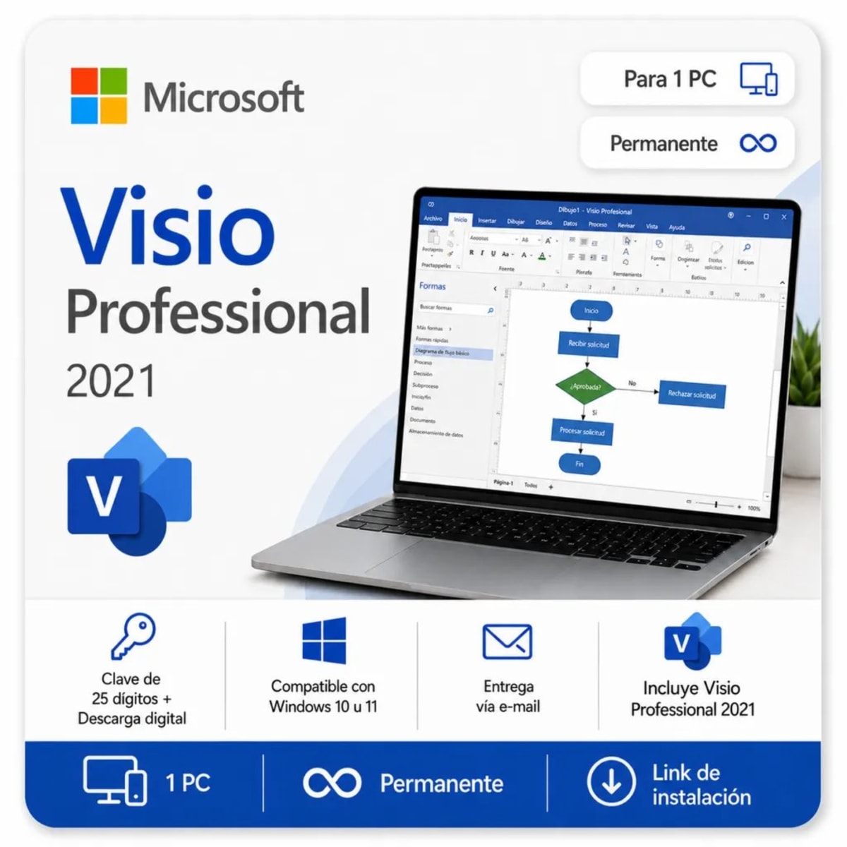 Microsoft Visio 2021 Original | Licencia Digital