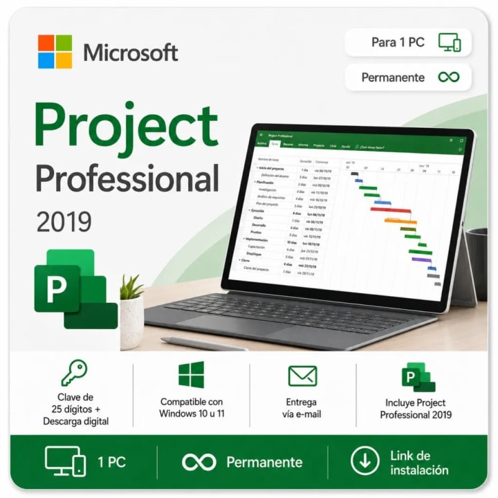 Microsoft Project 2019 – Licencia Digital