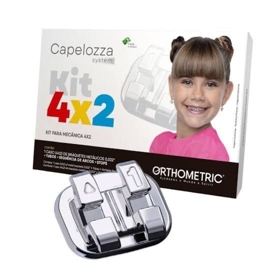 Kit Ortodóntico Capelozza System 4x2 Orthometric Slot 0.022