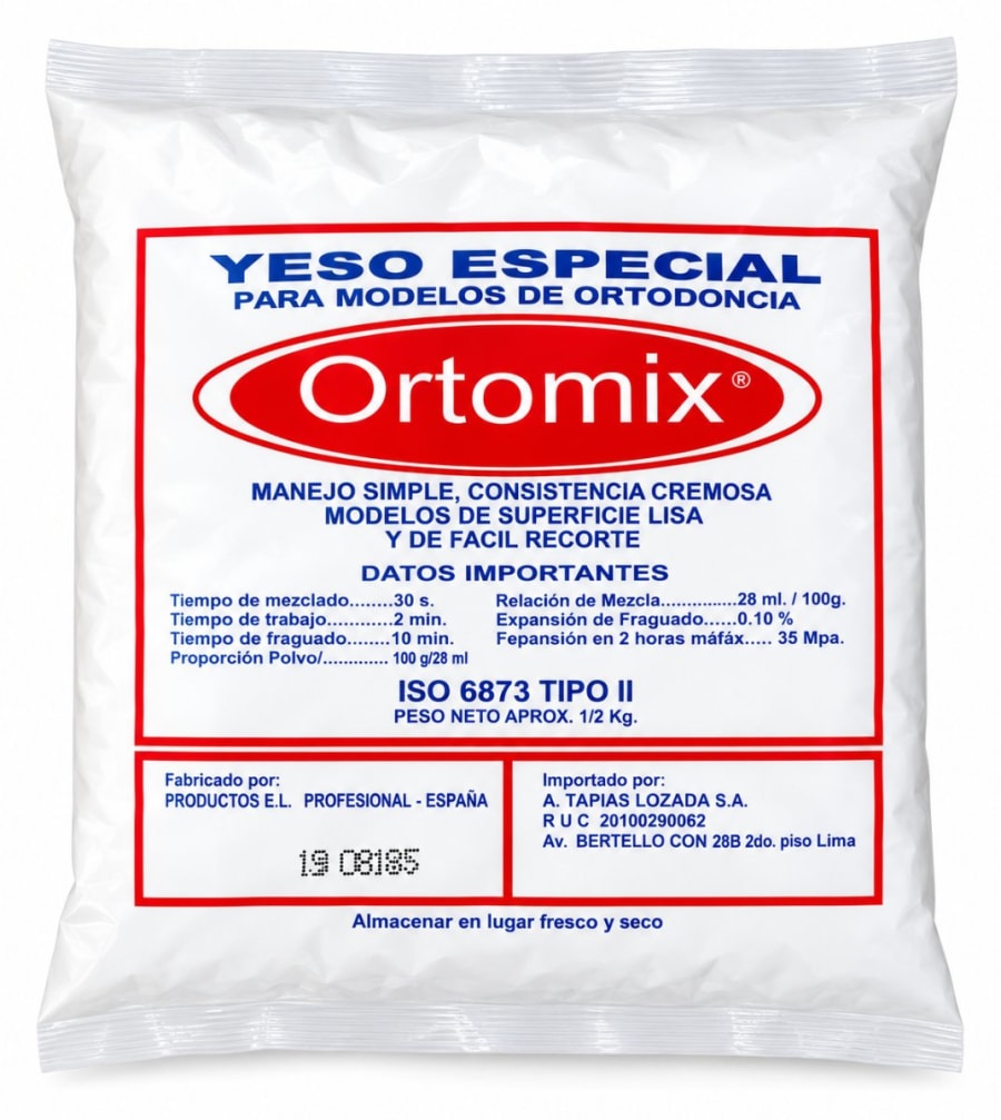 Yeso Especial Ortomix para Modelos de Ortodoncia – 500 g