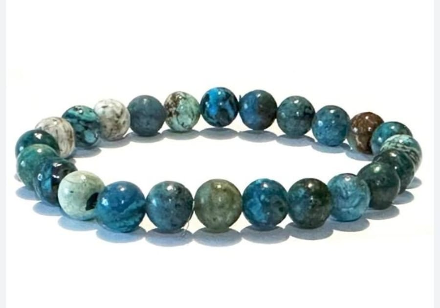 Preciosas pulseras en piedra opalo andino azul 8mm