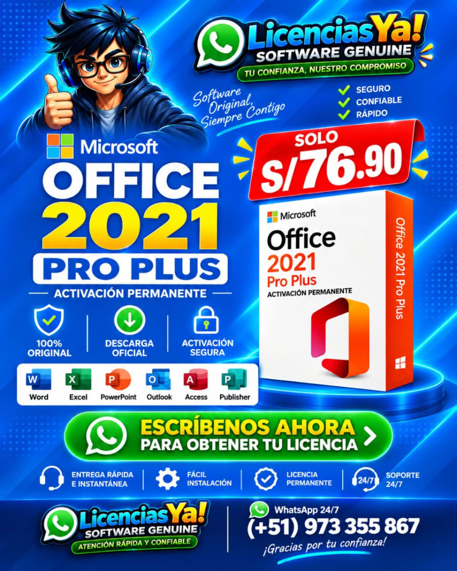 Microsoft Office 2021 Professional Plus – Licencia Digital 100% Original