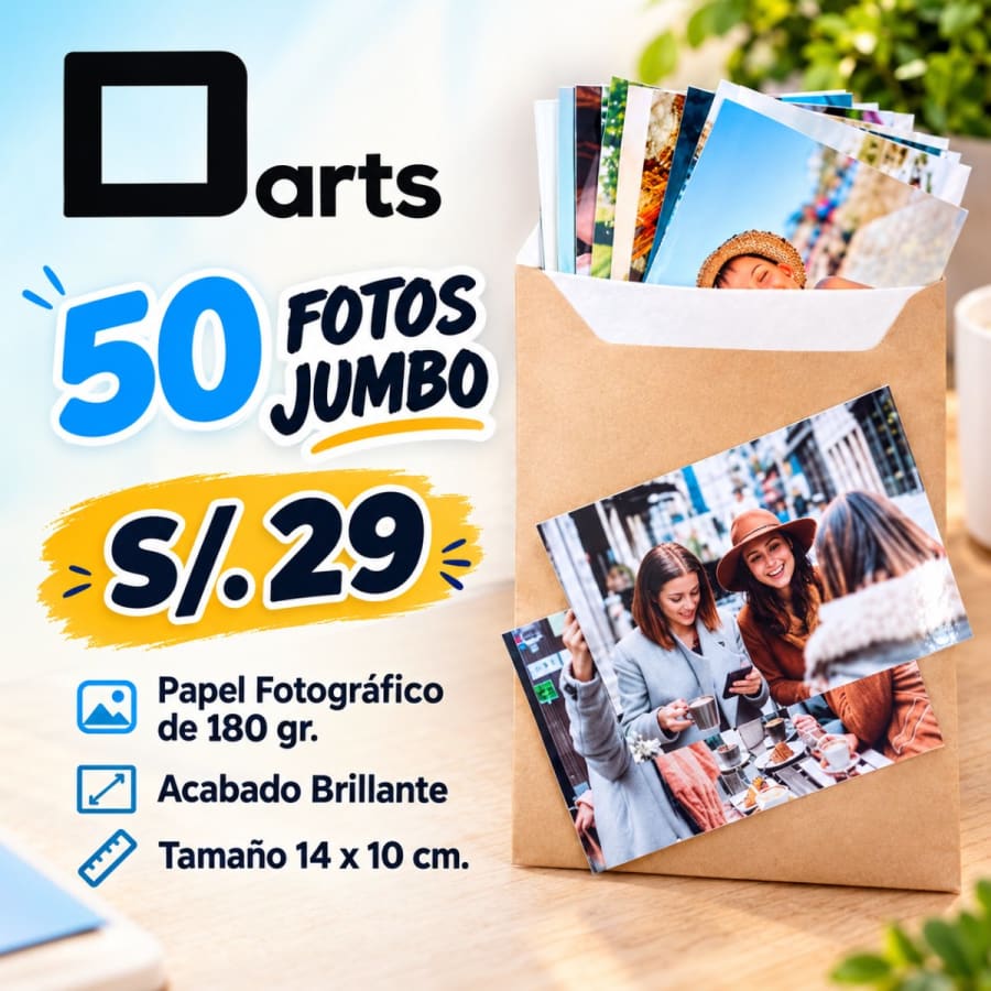 50 FOTOS JUMBO 10X14 CM (GRAMAJE 180)