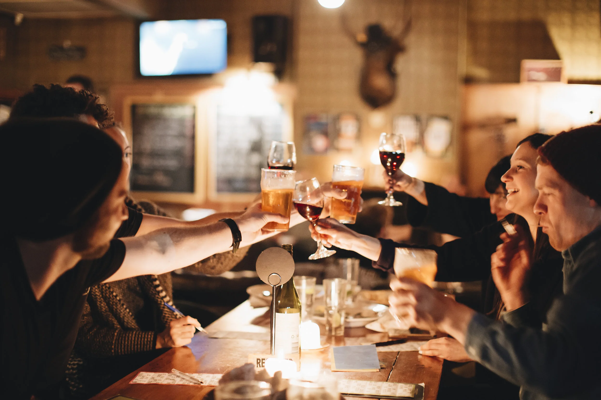 Friends at a social hosted party