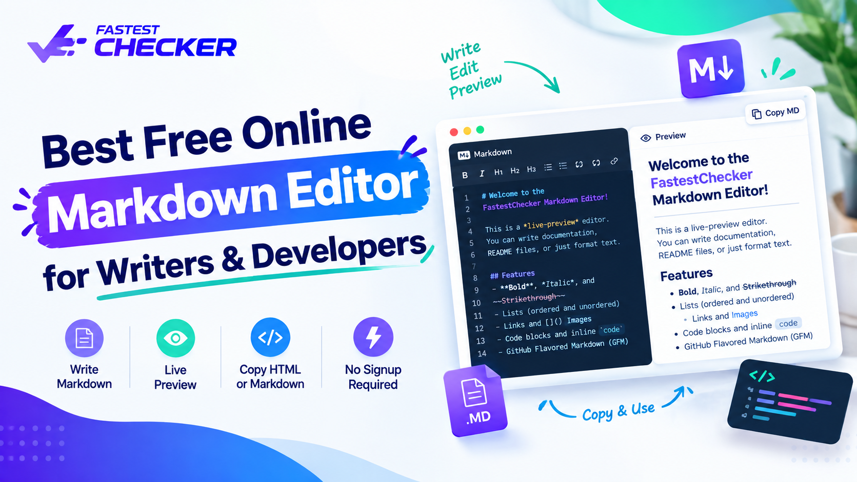 Best Free Online Markdown Editor for Writers & Developers