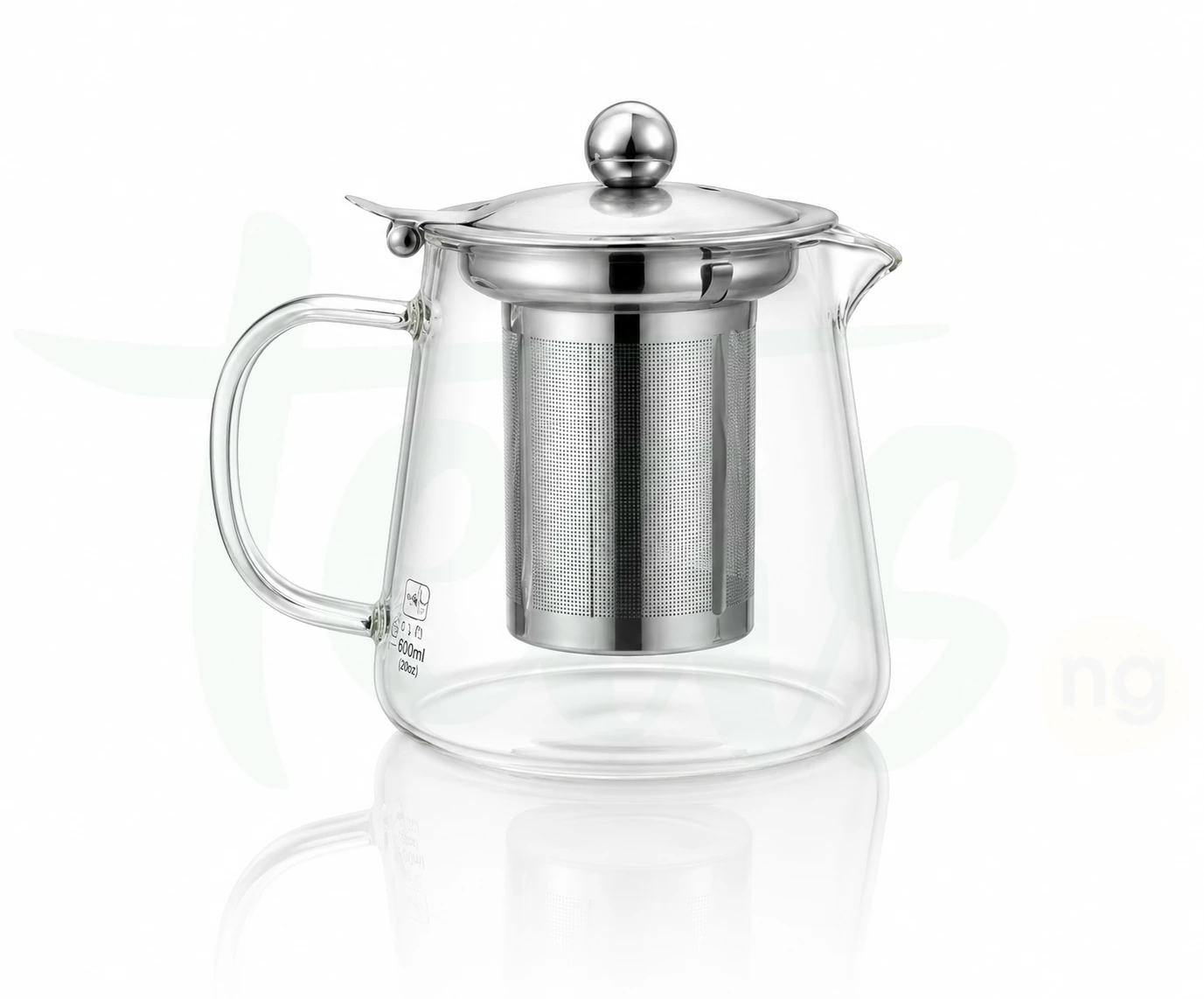 Mingjian Clear Glass Infuser Teapot with Stainless-Steel Filter