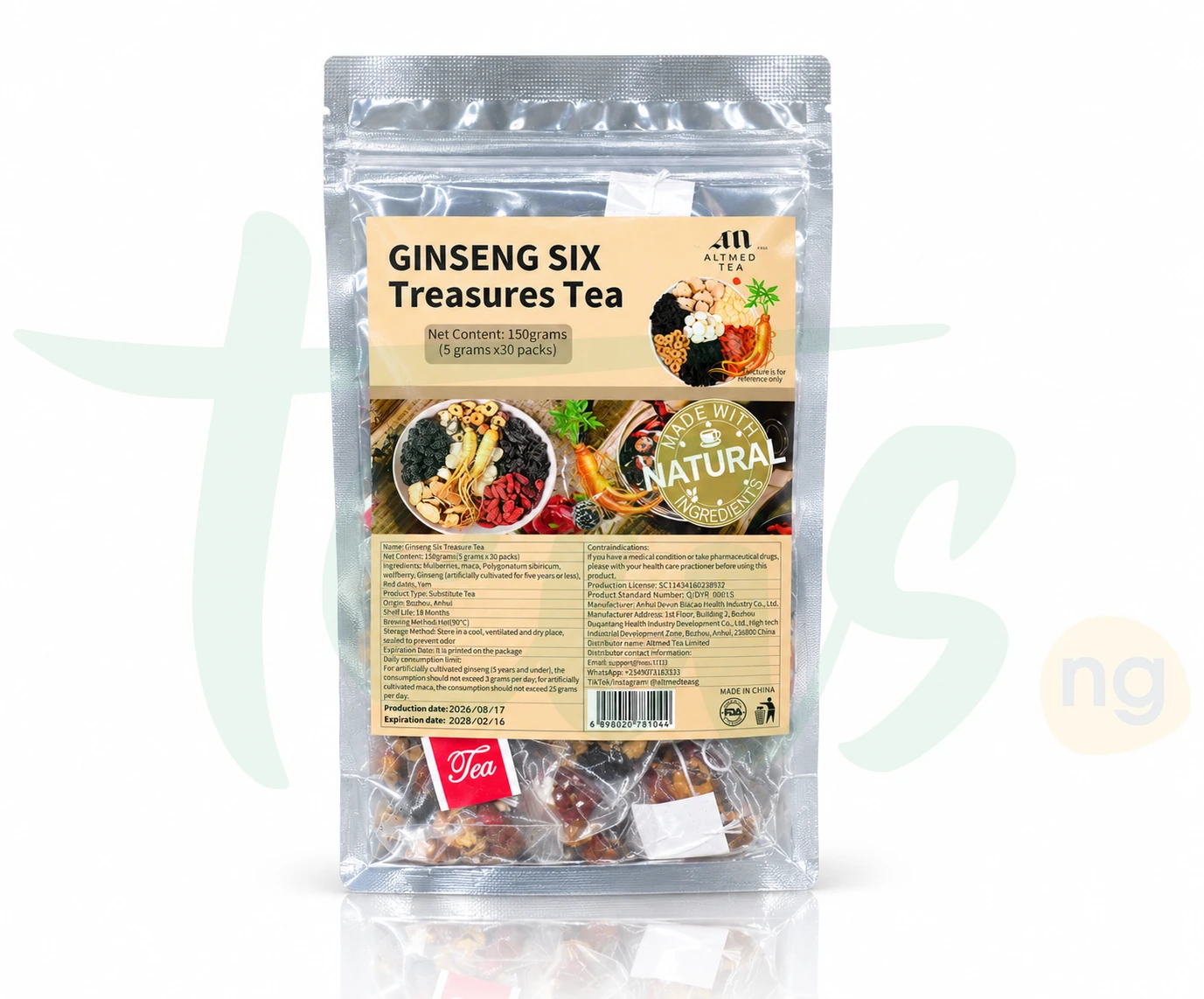 Ginseng Six Treasure Tea