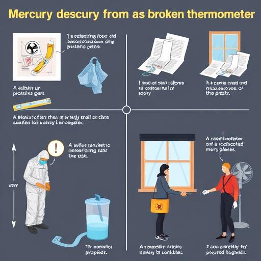 Удаление ртути из разбитого градусника: пошаговое руководство