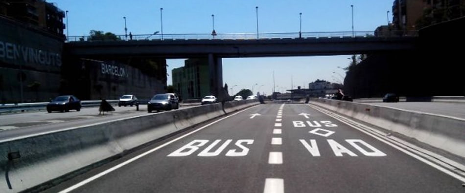 Carril Bus-VAO de Barcelona, ¿qué coches pueden circular?