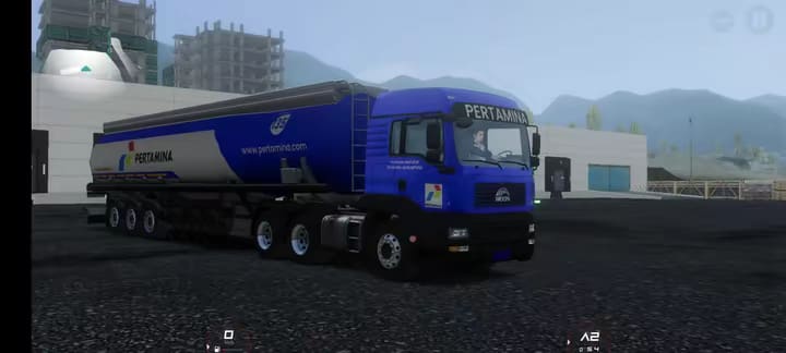truck moon pertamnia biru