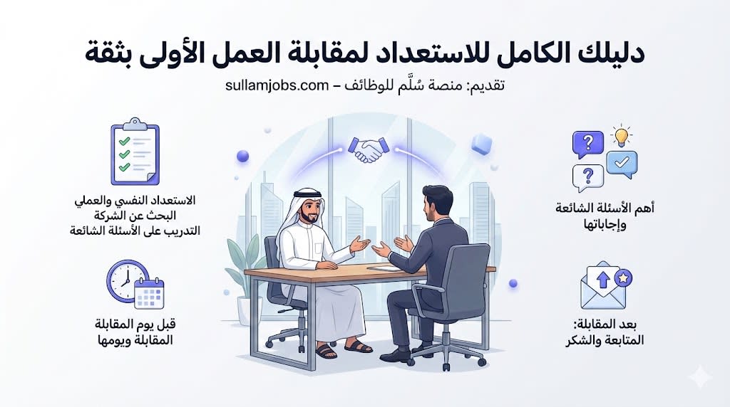 دليلك الكامل للاستعداد لمقابلة العمل الأولى بثقة